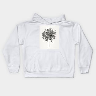 fan palm black Kids Hoodie